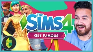 The Sims 4 GET FAMOUS Expansion REACTION (I'm in the trailer!)