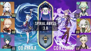 C0 Ayaka Freeze & C0 Keqing Aggravate | Spiral Abyss 3.8 Floor 12 - 9 Stars | Genshin Impact