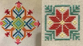 very Attractive Cross Stitch Patterns For cushion || Char suti kerhai