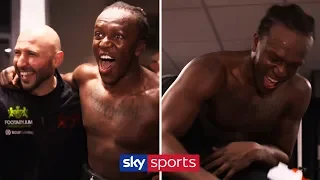 EXCLUSIVE! KSI DRESSING ROOM CELEBRATIONS AFTER BEATING LOGAN PAUL! 🎉