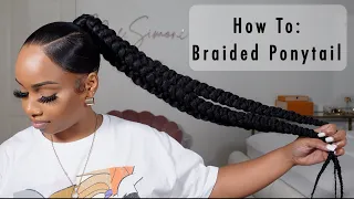 How To: Sleek Ponytail With 3 Braids || Beginner Friendly