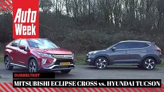 Mitsubishi Eclipse Cross vs. Hyundai Tucson - AutoWeek Dubbeltest - English subtitles