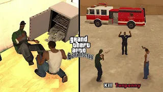 What happens if CJ & Sweet kill Big Smoke & Tenpenny together in mission "end of the line".