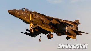 USMC AV-8B Harrier II+ Twilight Demonstration - EAA AirVenture Oshkosh 2015