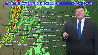 DFW Weather: Rain, storms expected Monday morning; 14 day forecast