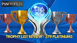 Playstation Trophy List Review - OG Legend Trophy Hunter (379 Plats)