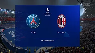 ПСЖ (Париж) - Милан. Лига чемпионов УЕФА. Группа F. 3-й тур. Прогноз FIFA 23.