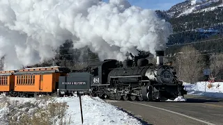 Durango & Silverton 481 Snowy Diesel Rescue