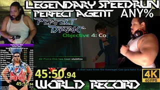 LEGENDARY Perfect Dark XBLA (WORLD RECORD) Perfect Agent Any% 45:50.94 Speedrun! Series X 4K 60 FPS