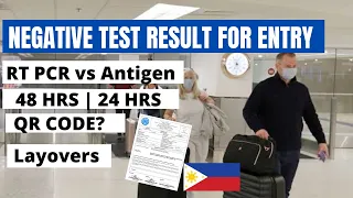 RT PCR or ANTIGEN TEST? HERE'S HOW TO COMPLY FOR A SMOOTH TRIP TO THE PHILIPPINES