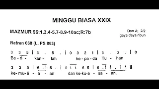 [Edisi Baru] Minggu, 22 Oktober 2023 - MINGGU BIASA XXIX (Dua Puluh Sembilan) - Mazmur Tanggapan - A