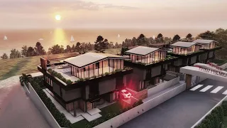 Luxurious triplex villas with sea view for sale in Istanbul Buyukcekmece