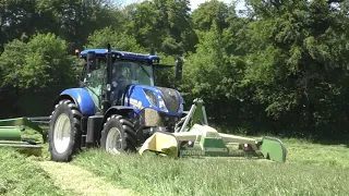 New Holland T7.210 Front & Rear Krone Mowers