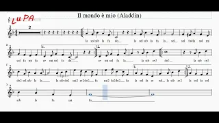 Il mondo è mio Alladin (A Whole New World) - Flauto - Note - Spartito - Karaoke - Instrumental
