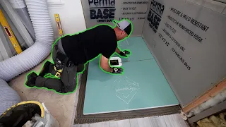 Installing Custom FOAM SHOWER PAN on Actual Job