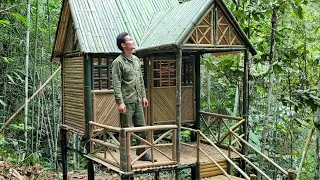 Building Craft- Bamboo House In The Forest- Mountain Life Alone #2