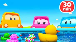 Schlaue Autos auf Deutsch. 5 Folgen in einem Cartoon. Spielzeugautos für Kinder