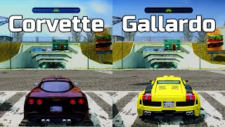 NFS Most Wanted: Chevrolet Corvette C6 vs Lamborghini Gallardo - Drag Race