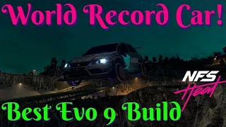 THE CAR THAT GOT ME THE WORLD RECORD! EVO 9 RACE BUILD NFS HEAT BEST CAR EVER IN NEED FOR SPEED HEAT