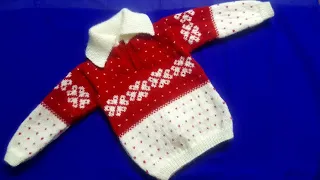 New two colour Sweater design for 1.5 to 2.5 year old  baby|Knitting |Part- 1| Woolen Tutorial # 34