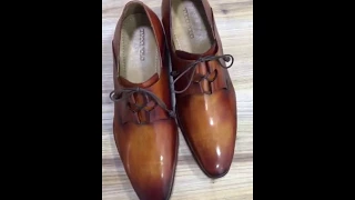 TucciPolo Handmade Mens Brown Italian Leather Dress Shoes