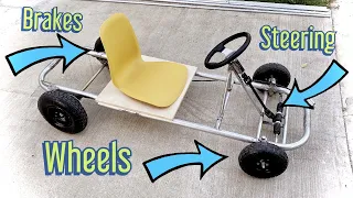 Homemade Go Kart Build (Front Wheels, Steering and Brakes)
