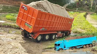 PEJUANG GAGAL Dump Truk Trailer Hino 500 Truk Pasir Fuso TRIBAL GAGAL NANJAK Truk Rc HANDMADE