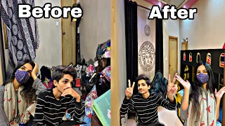 RENOVATE THE ROOM🤩||| BEFORE & AFTER ❤️❤️|||||.   #viralvideo #renovateroom #brother #sister