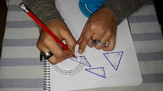 Cómo medir ángulos de un triángulo