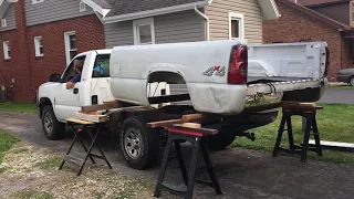 Remove Silverado truck bed the sketchy way - 2 people