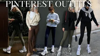 RECREATING WINTER PINTEREST OUTFITS 2024 | Athleisure Outfit Ideas