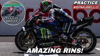 MotoGP Mugello Practice | Fantastic Speed by Yamaha Rider Alex Rins Behind Pecco Bagnaia #motogp