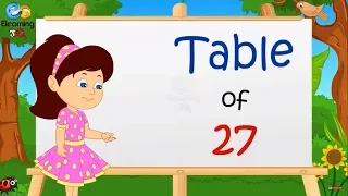 Learn Multiplication - Table of 27 | table of twenty seven | Elearning studio