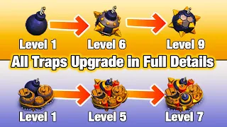 New Upgrading All Traps in 2 Minutes | All Traps Levels & Stats in 2 Minutes | Clash Of Clans 2021