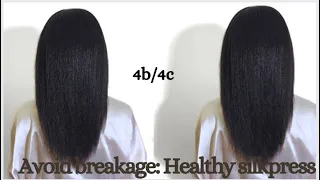 How to silk press your hair and avoid heat damage on 4b/4c hair
