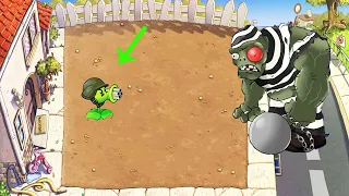 1 Gatling Pea vs Gargantuar vs All Zombies - Plants vs Zombies