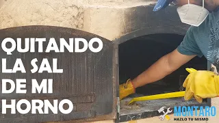 Remplazando la sal de la base del horno 🧂 y cambiando los ladrillos del piso 🔨