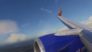 Southwest airlines flight 2349 737-700 Crosswind landing Kansas City airport N229WN X-Plane 12.