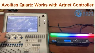 Connect Avolites Quartz Lighting Console DMX output with  Artnet controller to control led pixel bar