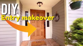 Entry Door Makeover | Inexpensive and Fast curb appeal upgrades