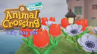 🍃Relaxing Animal Crossing: New Horizons Day Time Music + Gentle Rain Sounds 🌧️// for sleep or study