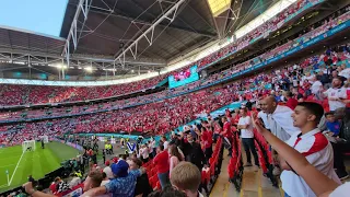 [4K] England 🏴󠁧󠁢󠁥󠁮󠁧󠁿 vs Denmark 🇩🇰| fans singing “Football's Coming Home”| Euro 2020