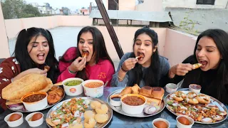 Street Food Challenge | Golgappa, Dahi Puri, Chole Bhature, Pav Bhaji, Chat Papdi Eating Challenge