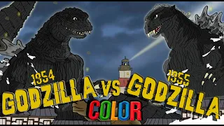 GODZILLA (1954) VS GODZILLA(1955)---KAIJU MOMENTS--