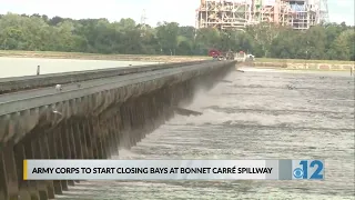 Army Corps starts closing bays at Bonnet Carré Spillway