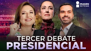 Tercer Debate Presidencial: Sheinbaum, Gálvez y Máynez cara a cara por última vez | Imagen Noticias