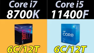i7-8700K Vs. i5-11400F (65W and MAX Power Limit) | 20 Games and Productivity Benchmarks