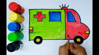 Ambulance  Drawing, Painting & Coloring for Kids, Toddlers  Fun Art Time Together 🚑