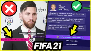 9 Things You SHOULD NOT DO In FIFA 21 Career Mode