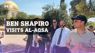 Conservative figure Ben Shapiro prays at Al-Aqsa Mosque